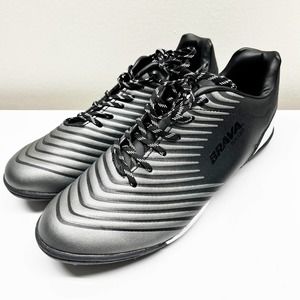 NEW BRAVA Exempt Turf Soccer Cleats Black/Gray Mens Size 7.5